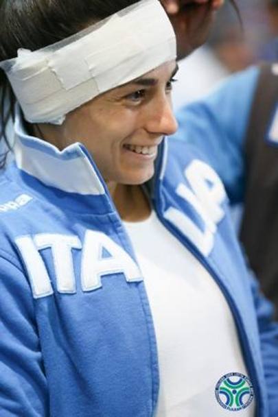 Francesca Milani infortunata dopo la sconfitta al primo turno contro la russa Irina Dolgova.